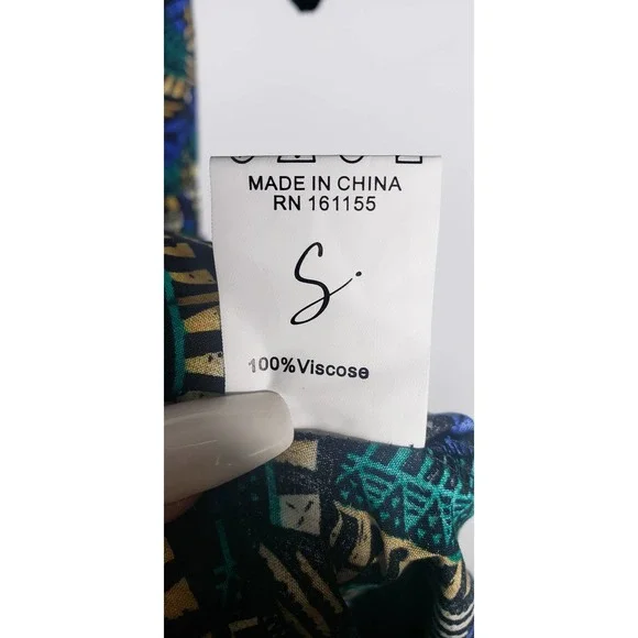 Silk & Salt Journey Maxi Wrap Dress African Peacock Print Green Blue NEW Medium - Picture 9 of 12